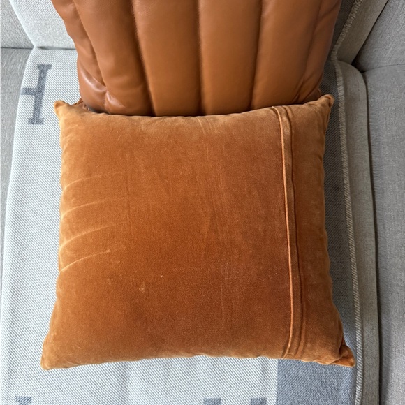 CB2 Izzie Leather Throw Pillow